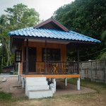 Our very first bungalow!! Five hundred baht per night, two beds, one fan and no bugs. Pretty good deal.