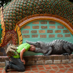 My lifelong dream has been to be eaten head-first by a Thai alligator. This is me pretending because I probably won't be fortunate enough for it to really happen.