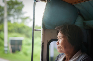 One of our more stoic traveling colleagues, entranced while meditating to keep flies from swarming on raw meat.