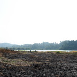 Away from the city, chilling with Ian and Pipi in a recently-burned field next to Crocodile Lake at Cat Tien.