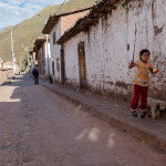 Little Peruvian girl jumping up and down while her pet stray dog drags its ear against an adobe wall in an attempt to make itself deaf so it doesn't have to hear that dumb bitch sing anymore traditional songs.