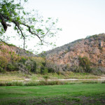 The view in front of our campsite shortly before sunset.