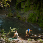 Breaking even more rules at the risk of a $500 fine for playing in the waterfall which is a very sensitive environment. Me...I just document this stuff so my friends can be prosecuted at a later date.